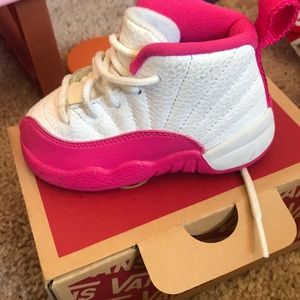 Toddler 5 Pink and White Jordan’s